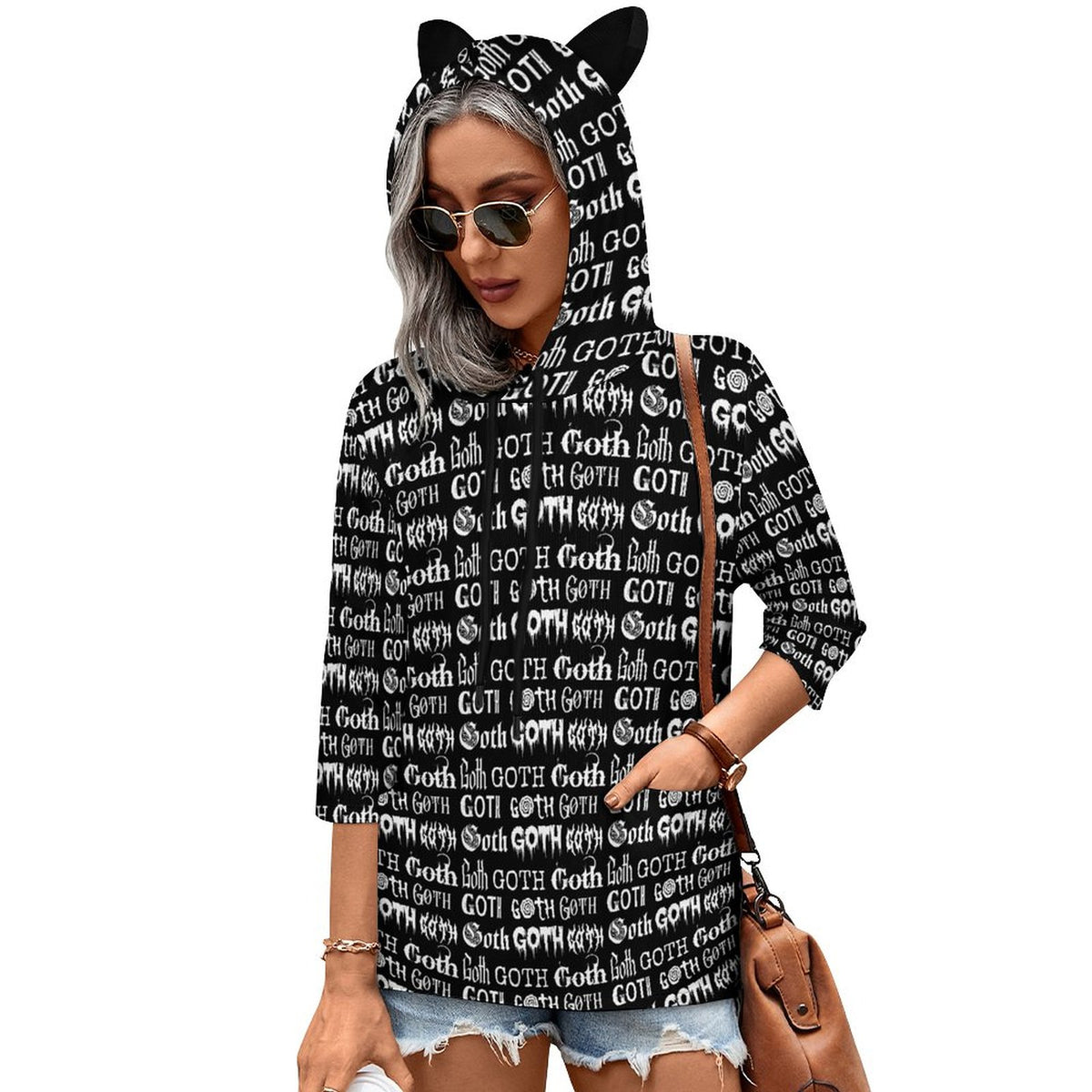 Goth Kitty Hoodie (Adults) - PRE ORDER