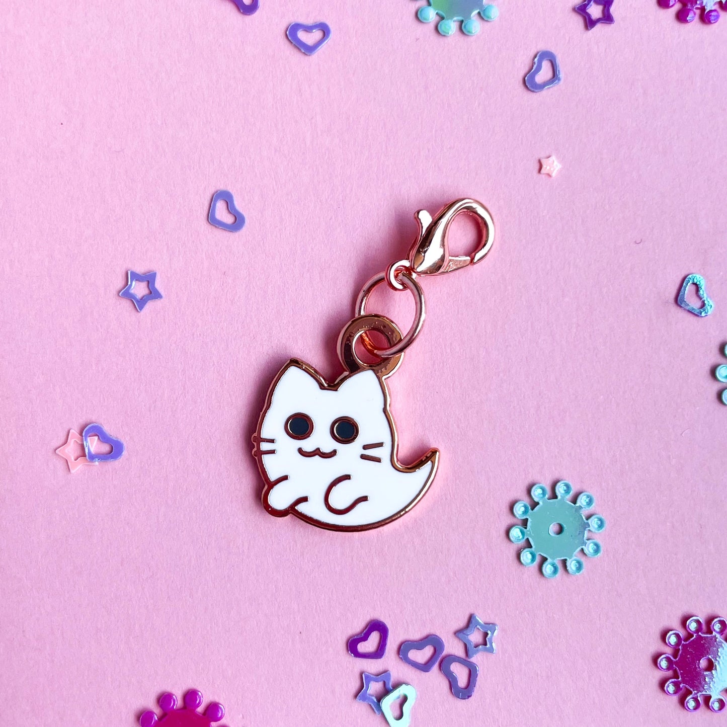 Ghost Kitty Charm