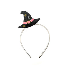 Cargar imagen en el visor de la galería, Diadema con purpurina y sombrero de bruja