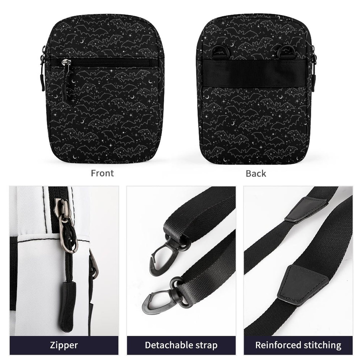 Celestial Bats Small Crossbody Bag - PRE ORDER