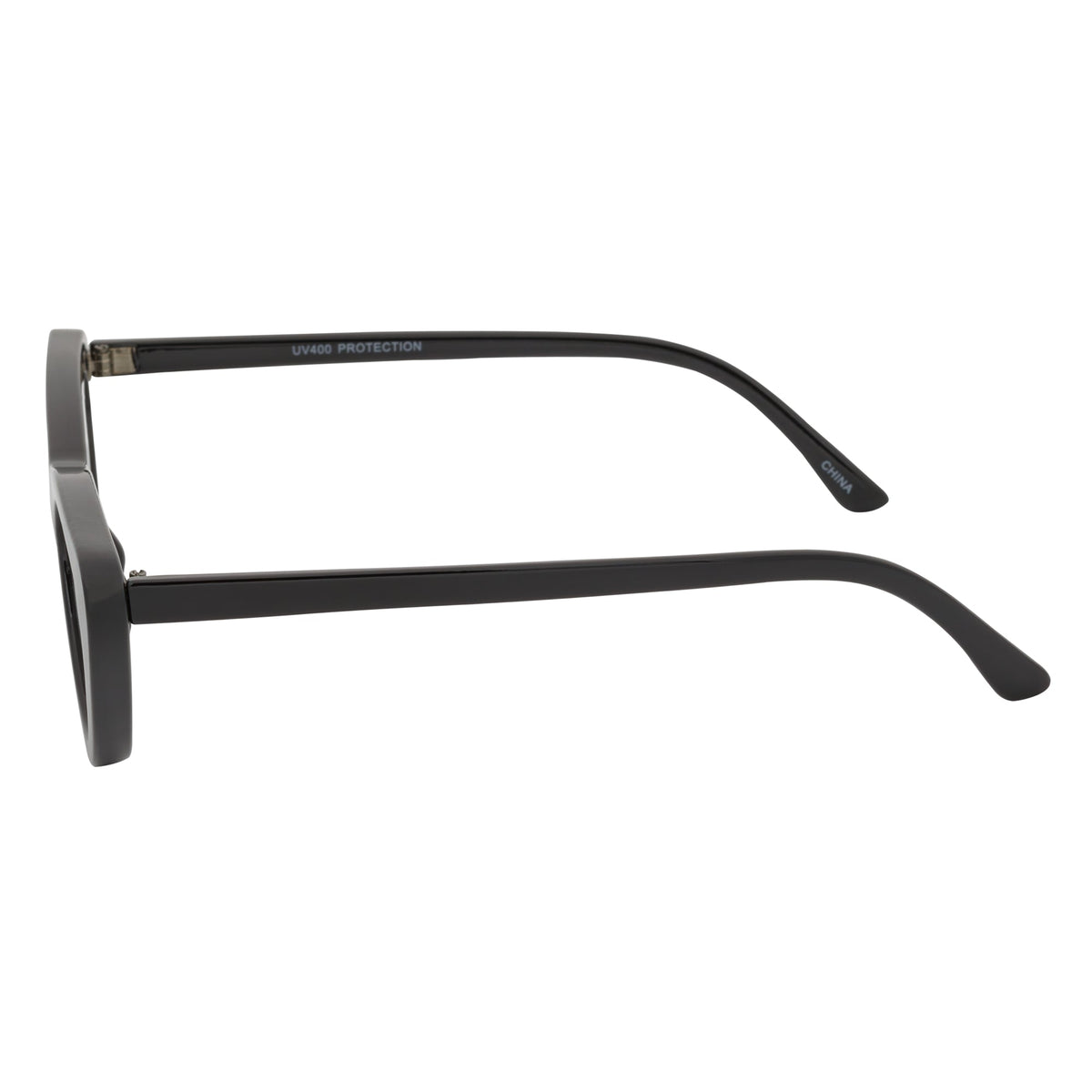 FELINE - Oval Small Cat Eye Sunglasses Black Smoke
