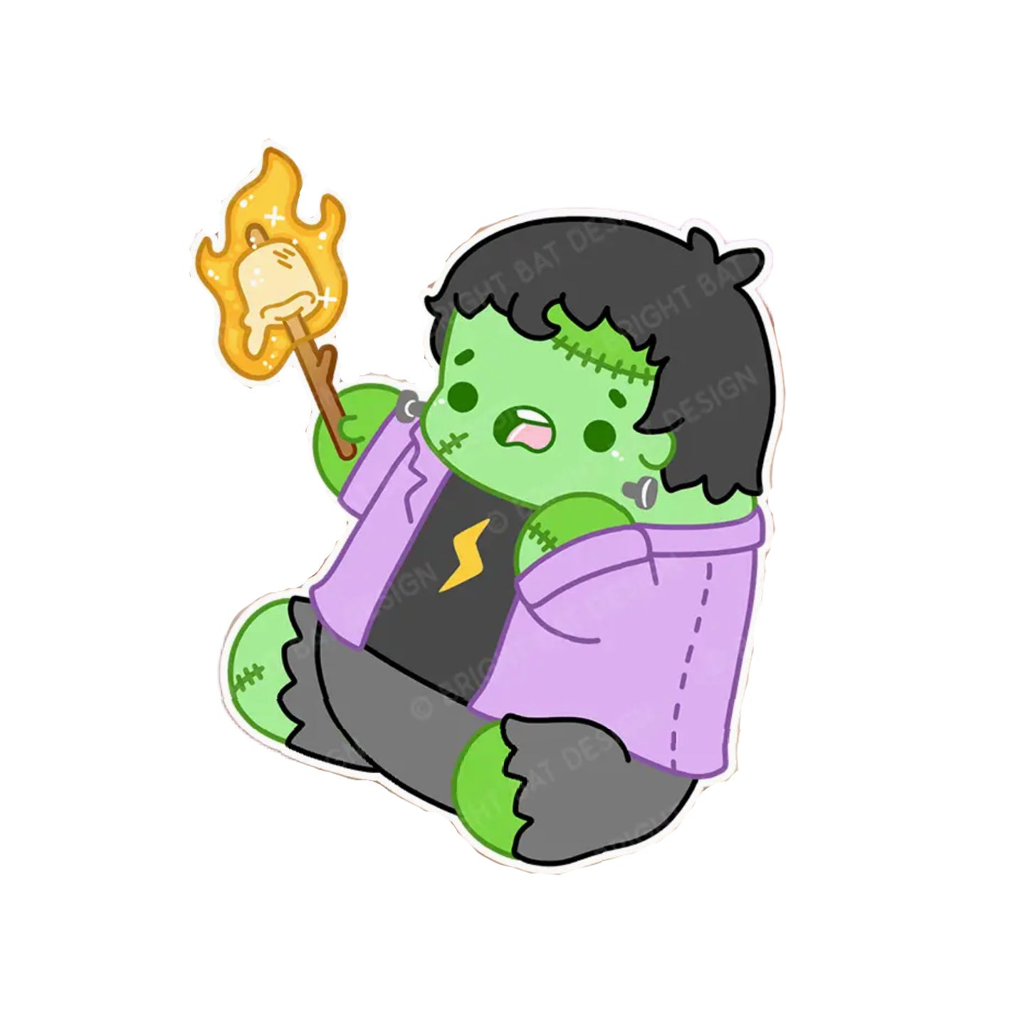 Frankenstein's Campfire Vinyl Sticker