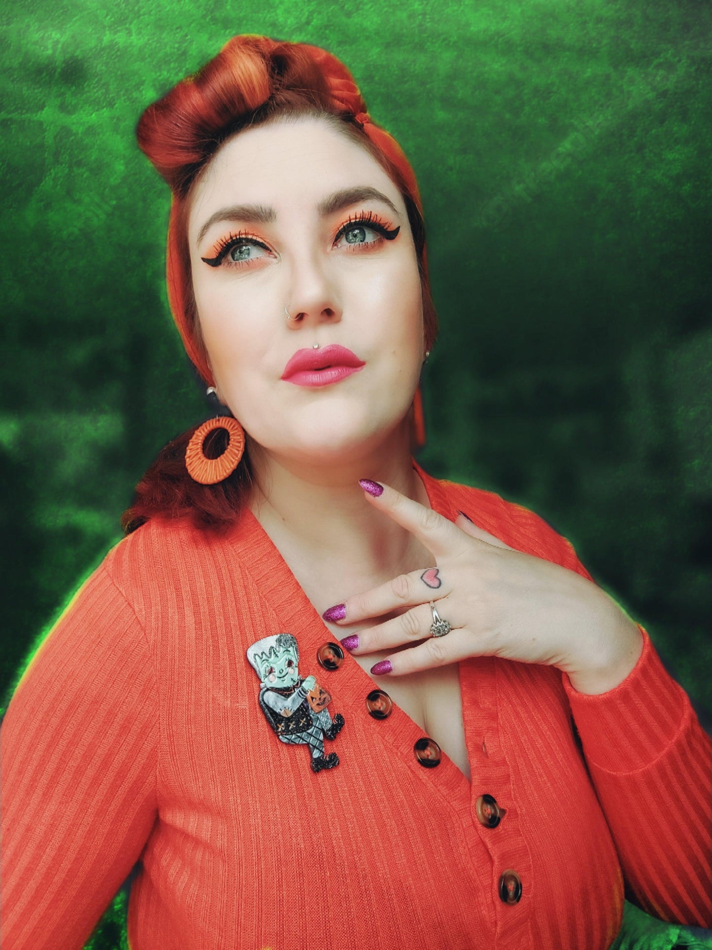 Frankenstomp Brooch by Johanna Parker x Lipstick & Chrome — Folk Art Frankenstein Pin