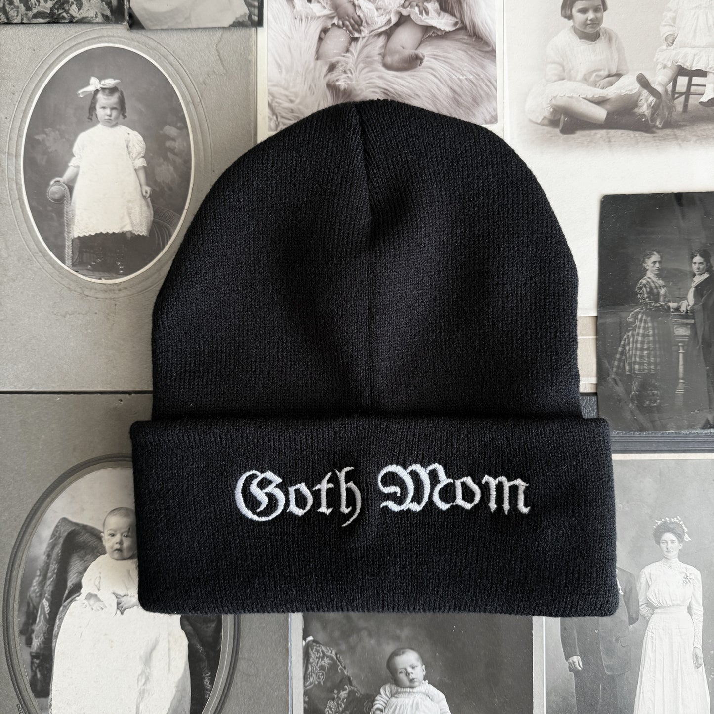 Goth Mom Knit Hat Beanie (Adults)