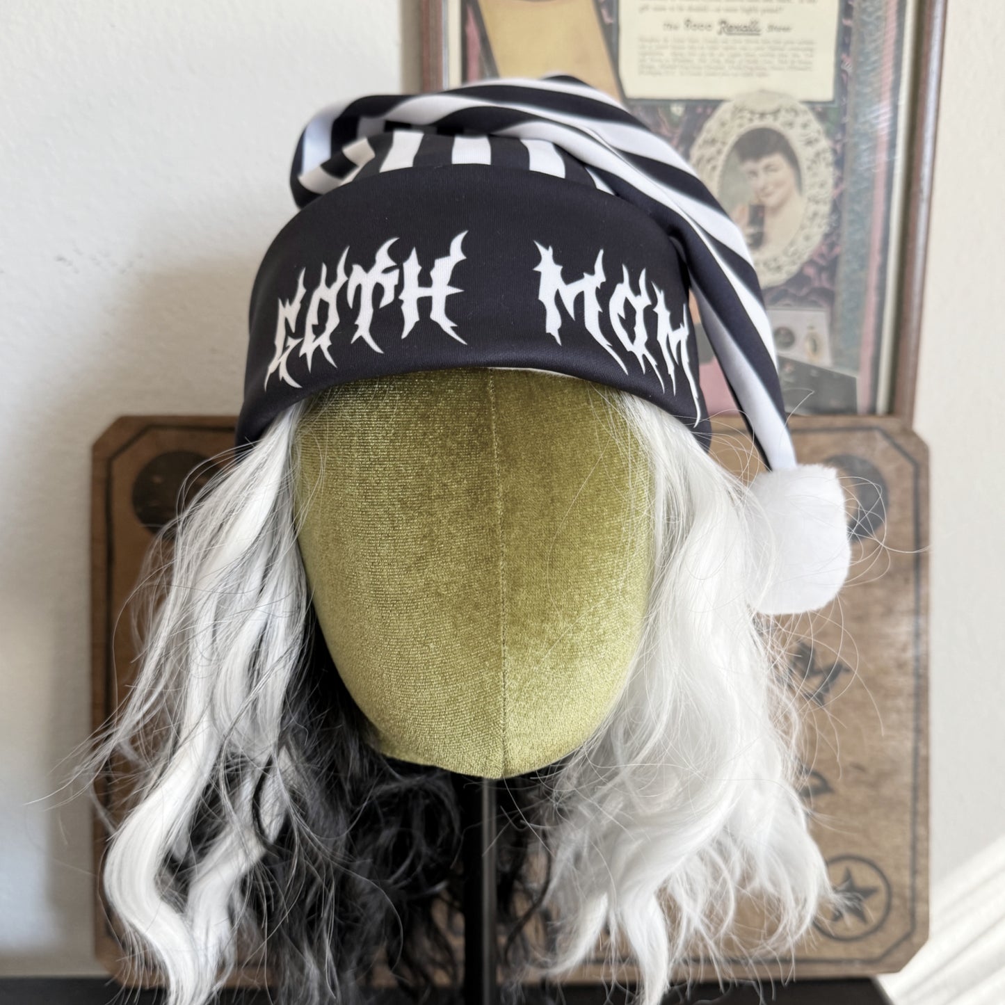 Goth Mom Doom Santa Hat