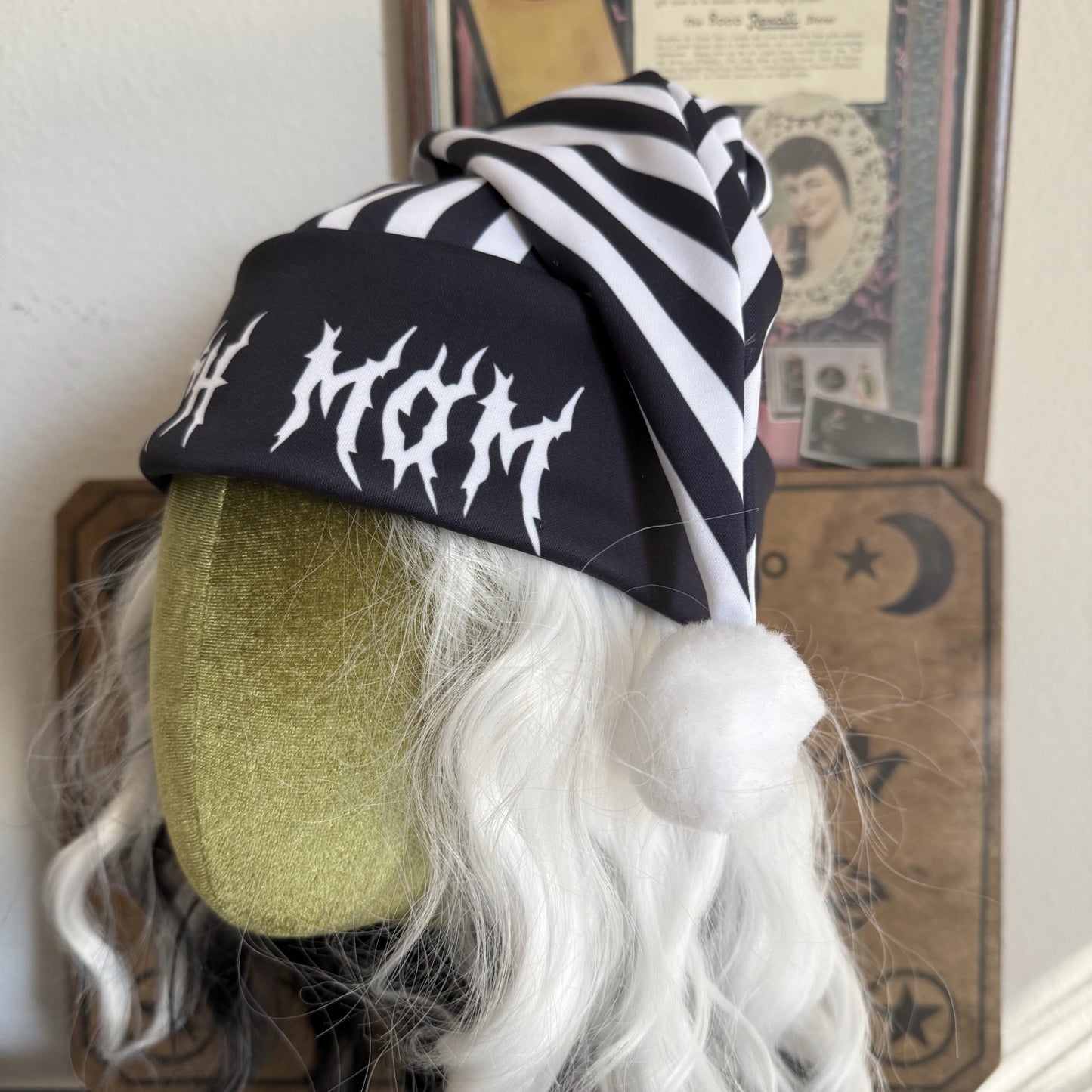 Goth Mom Doom Santa Hat