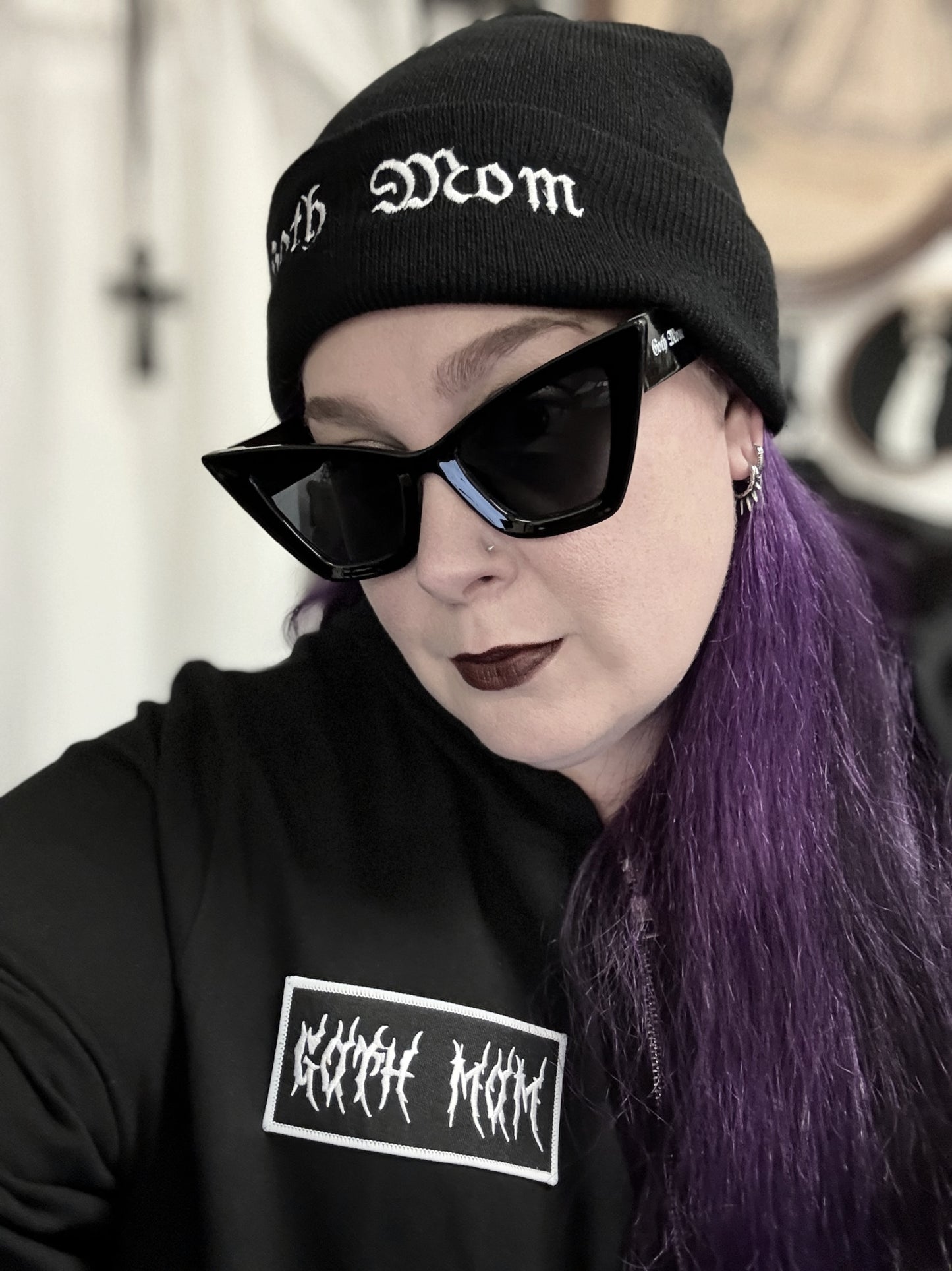 Goth Mom Knit Hat Beanie (Adults)