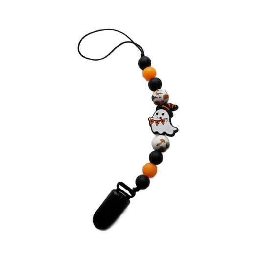 Halloween Ghost Pacifier Teething Clip