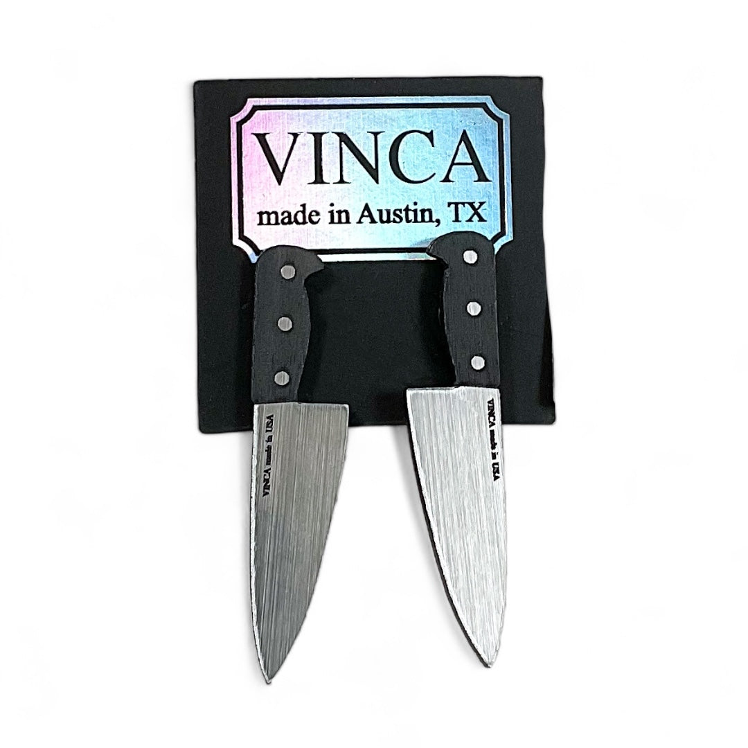 Chef's Knife Earrings 2”