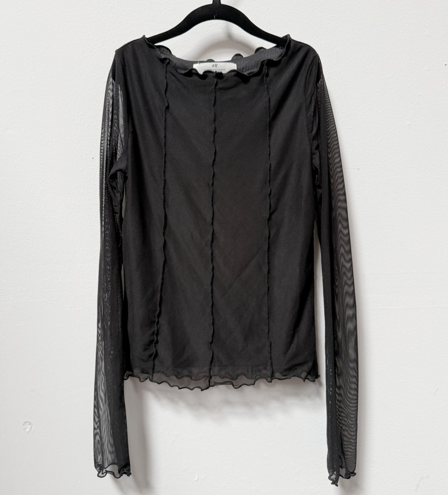 *GENTLY USED* Black Mesh H&M Goth Top Kids 12 Years
