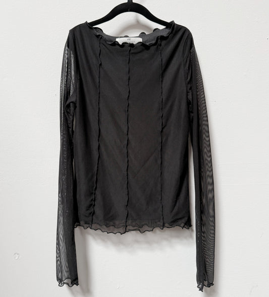 *GENTLY USED* Black Mesh H&M Goth Top Kids 12 Years
