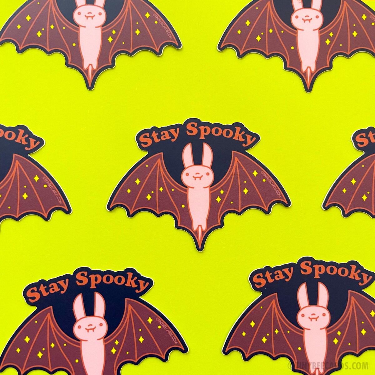 Cute Bat Vinyl Sticker "Stay Spooky"