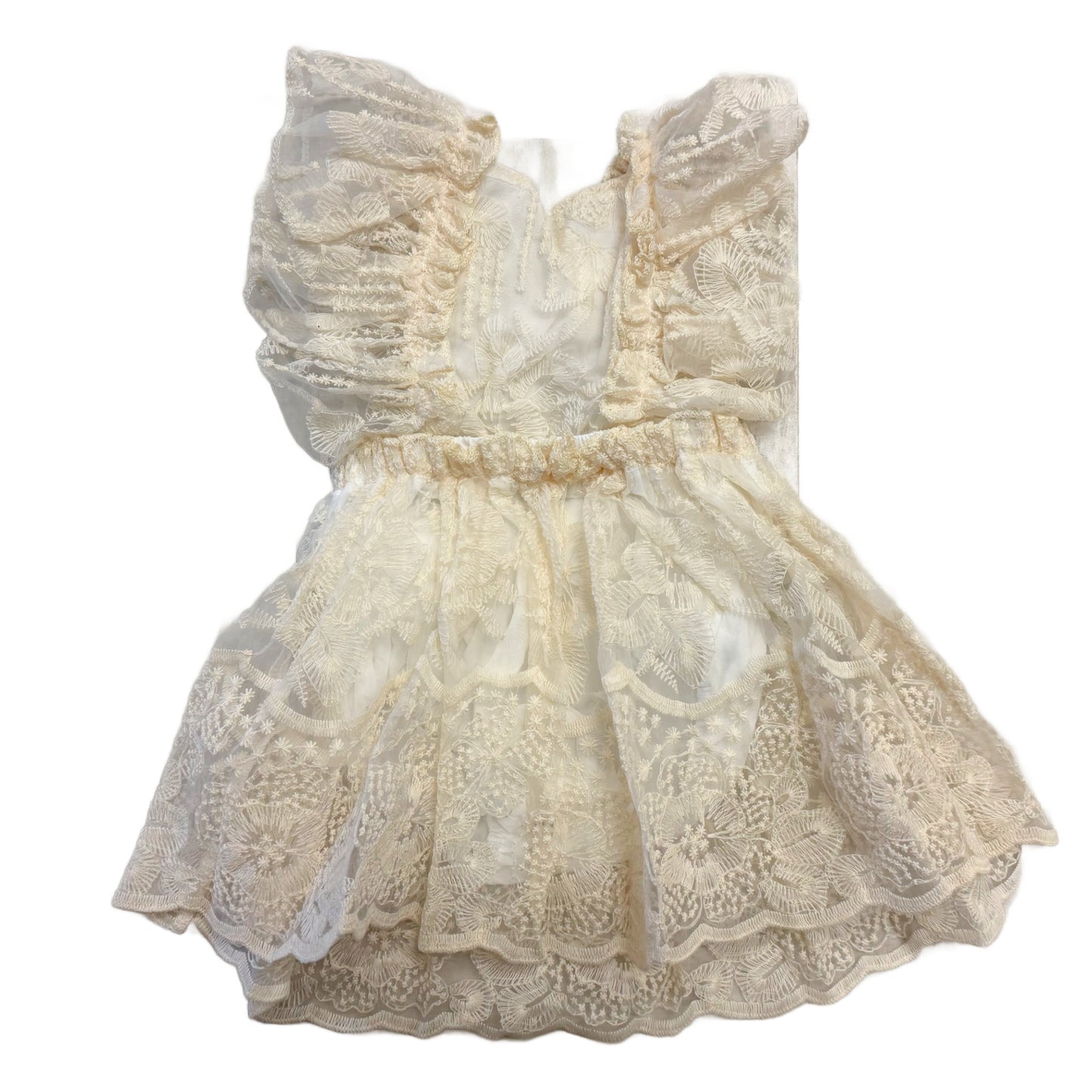 *SAMPLE* Ivory Lace Onesie size 3/6 Months