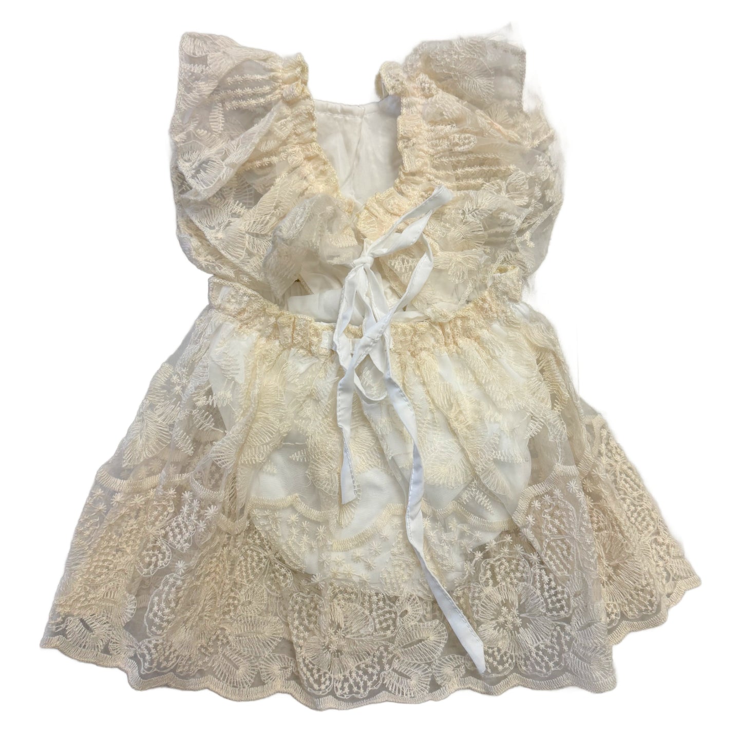 *SAMPLE* Ivory Lace Onesie size 3/6 Months