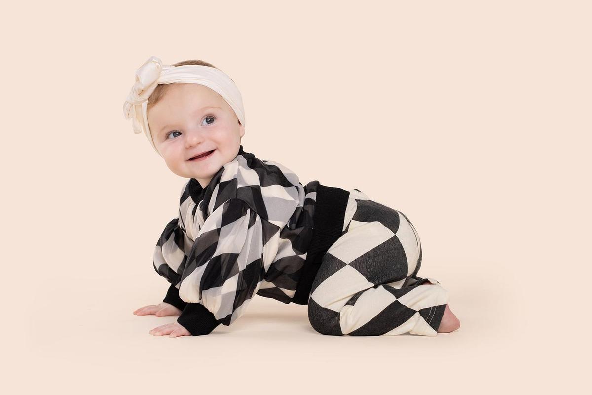 Baby Tulle & Terry Sweatshirt - Black