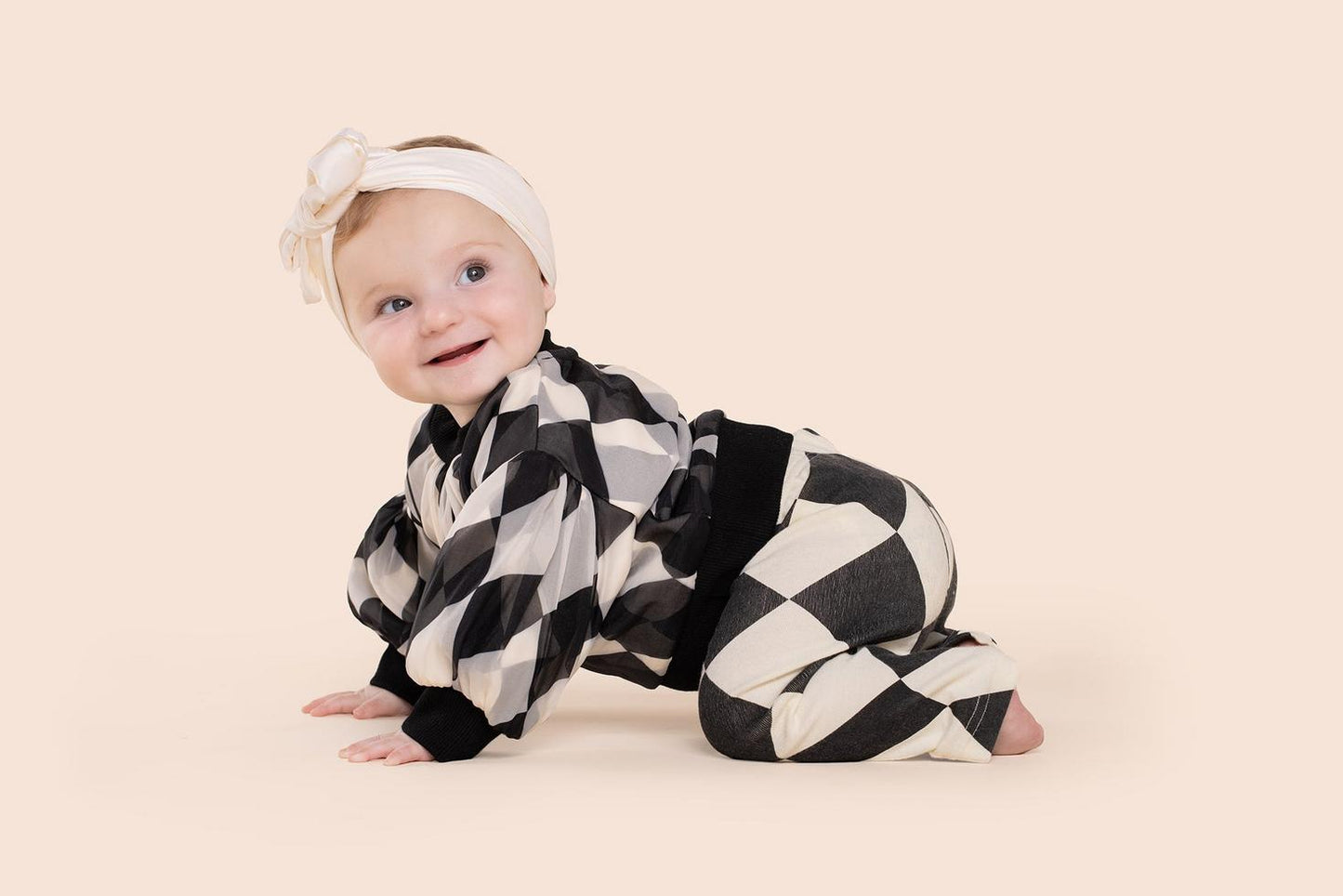 Baby Tulle & Terry Sweatshirt - Black