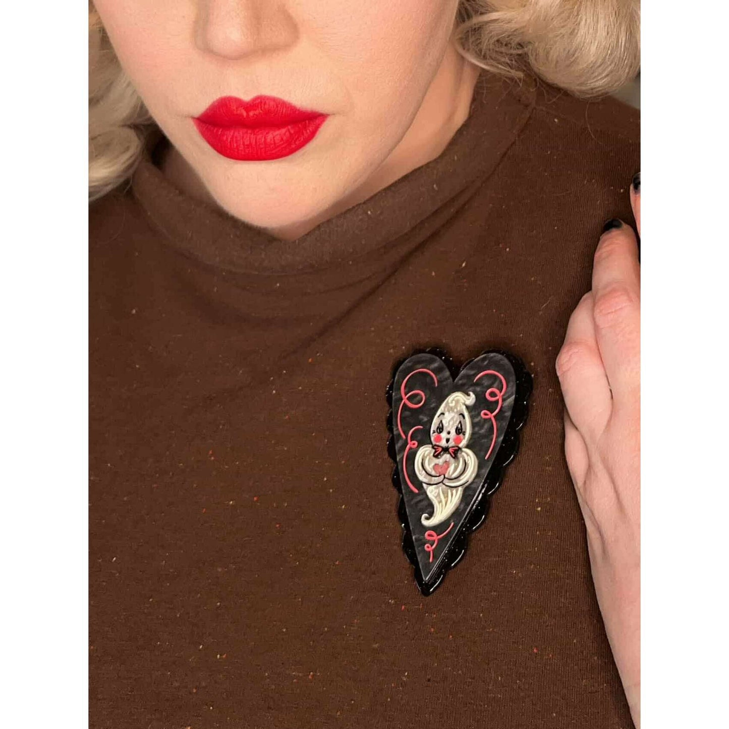 Haunted Heart Brooch by Johanna Parker x Lipstick & Chrome