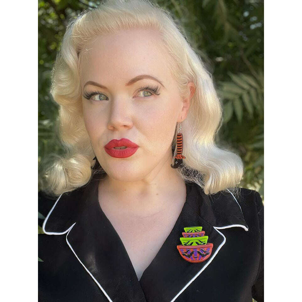 Menacing Mixers Halloween Bowls Brooch by Lipstick & Chrome