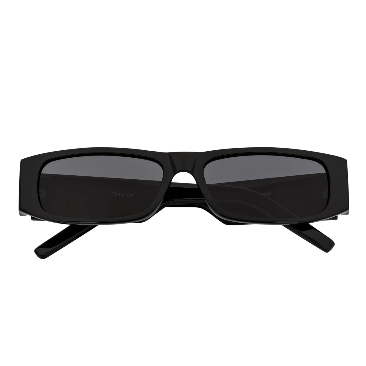 MONTERREY - Small Rectangle Sunglasses Black Smoke