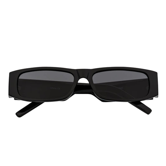MONTERREY - Small Rectangle Sunglasses Black Smoke