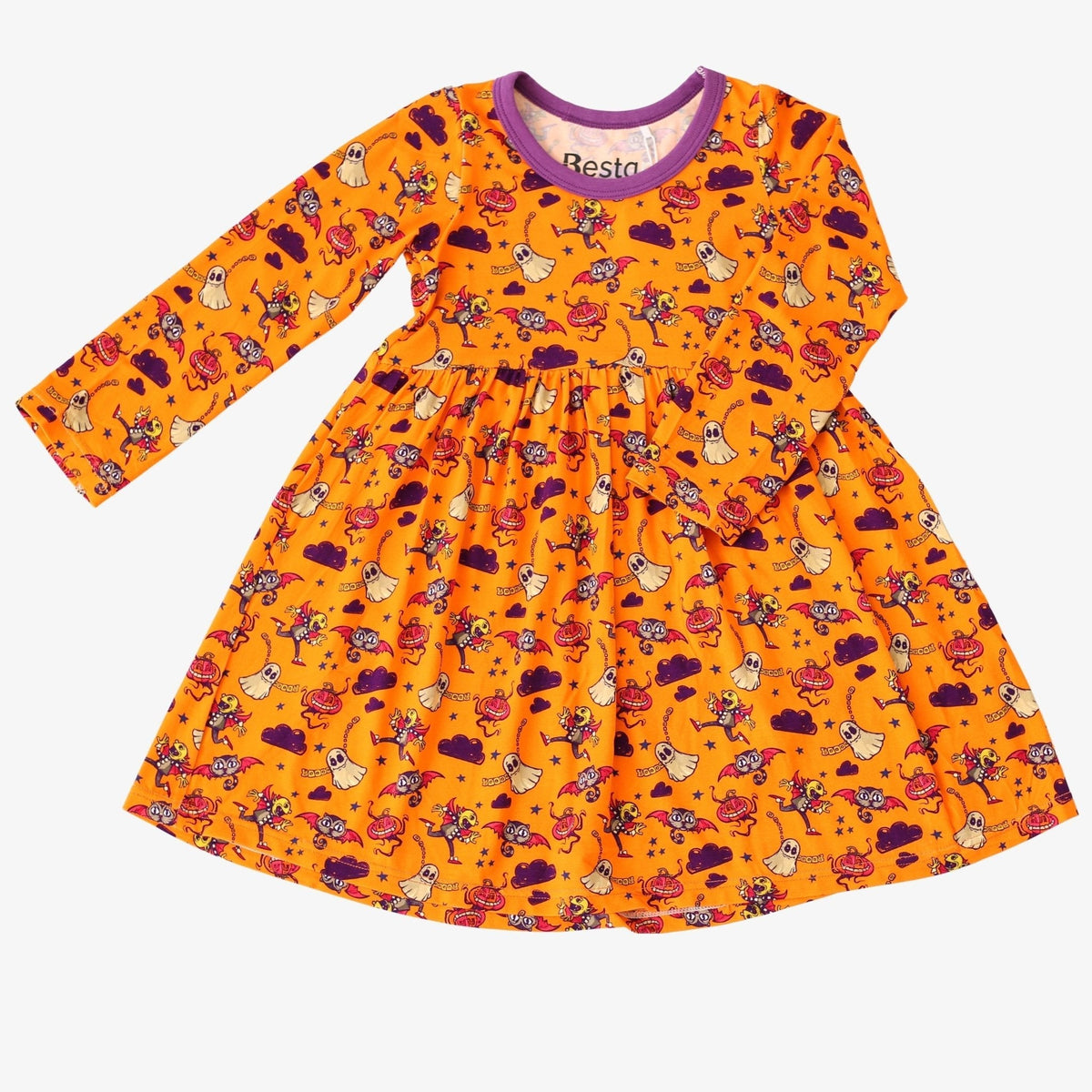 Orange Boo Crew Dress