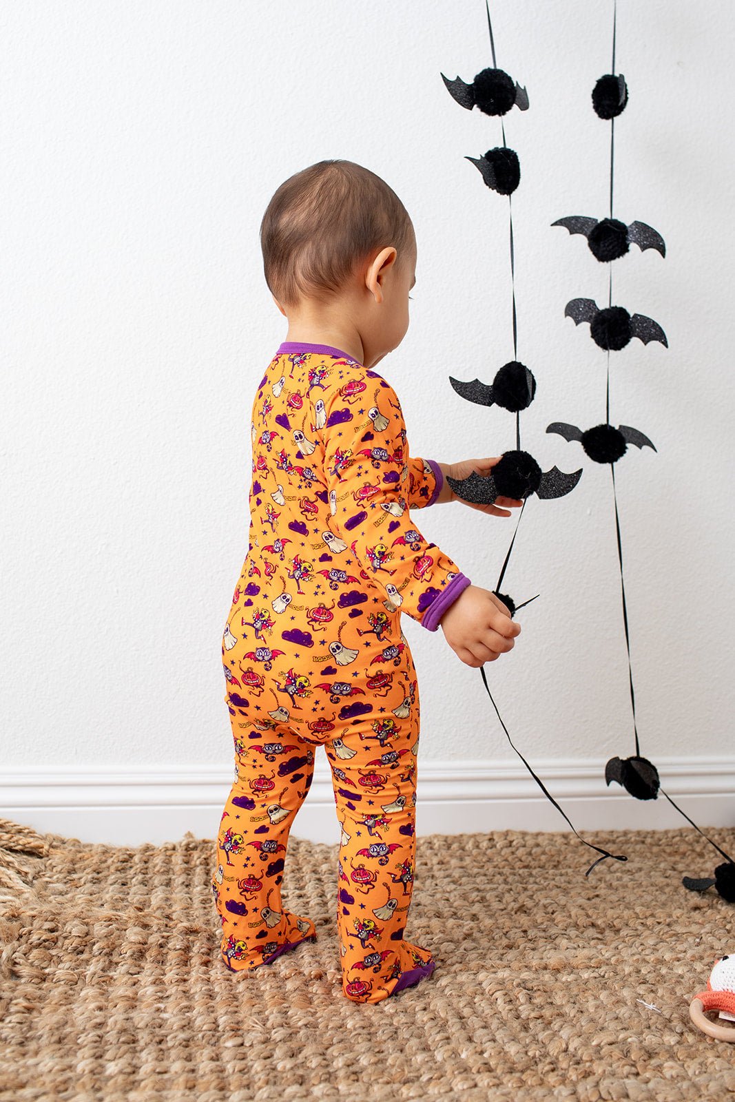 Orange Boo Crew Footie