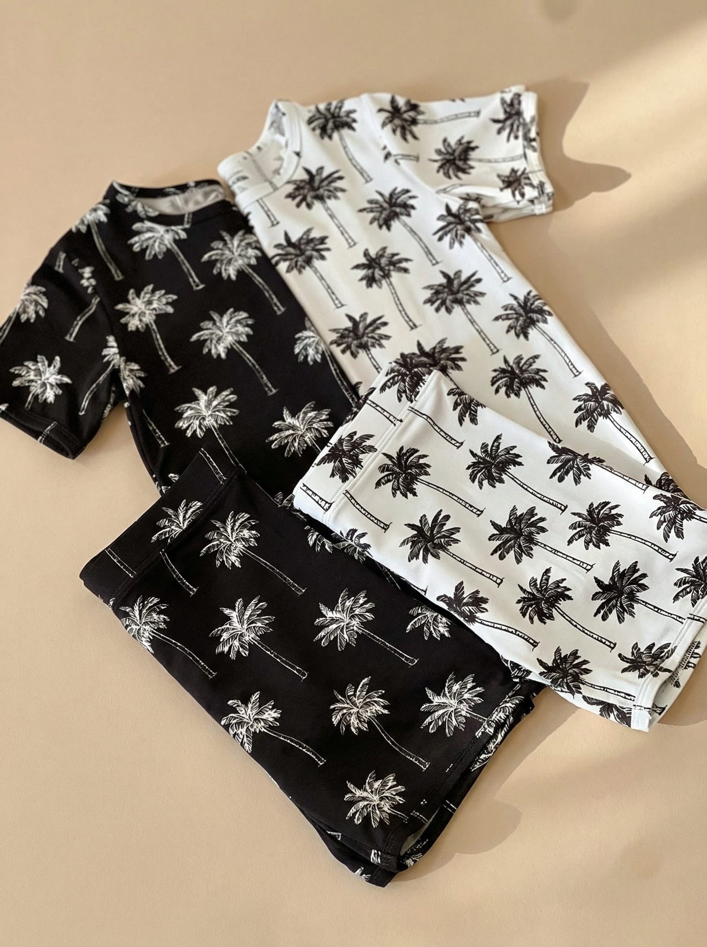 Bamboo Shorts Set | Palm Style Black