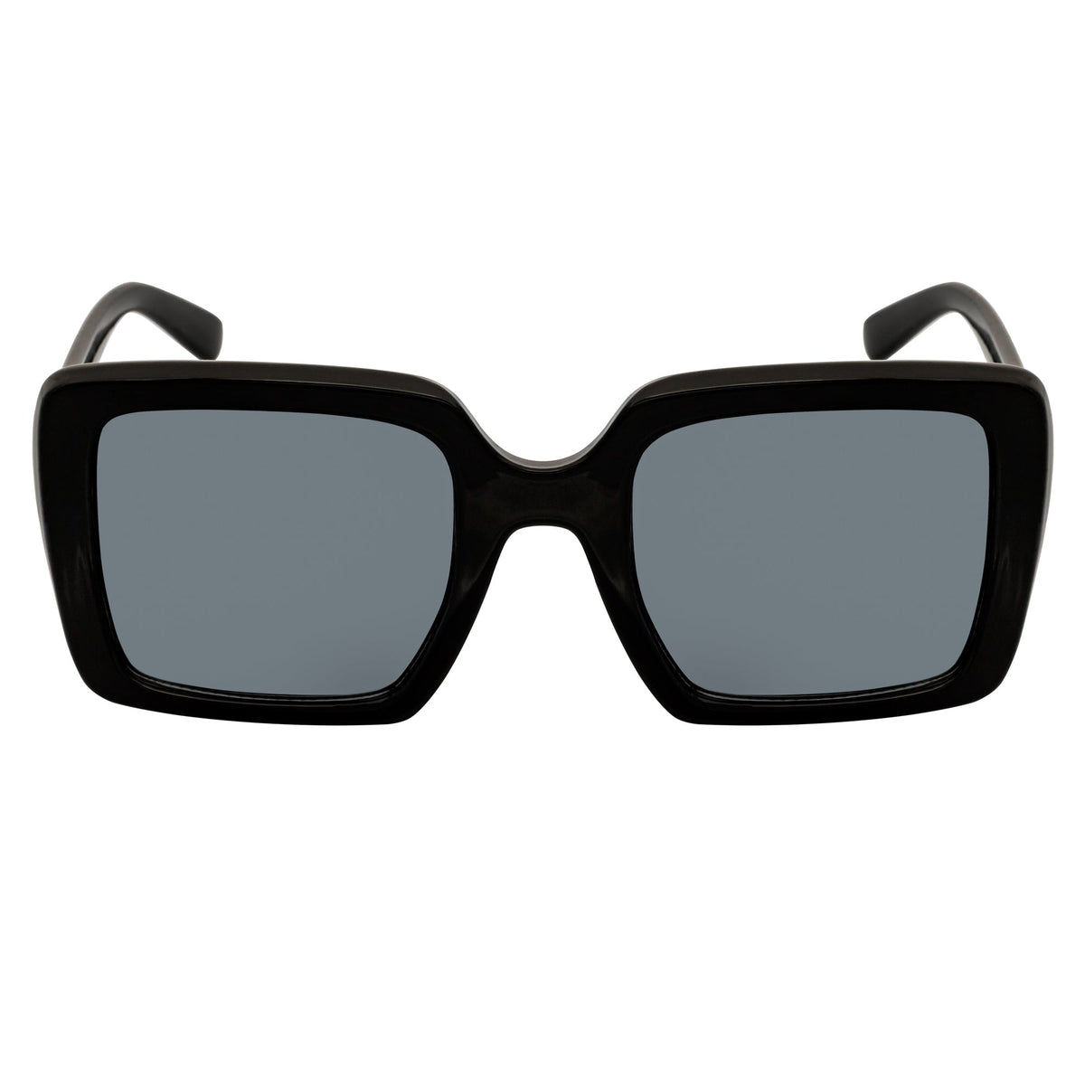 QUAD - Oversize Square Black Sunglasses Smoke