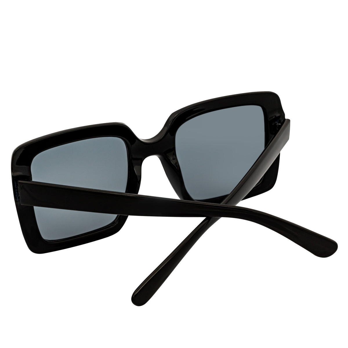 QUAD - Oversize Square Black Sunglasses Smoke