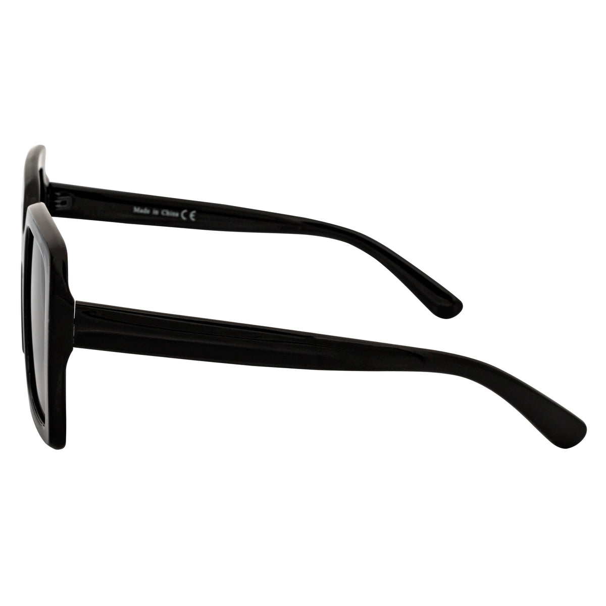 QUAD - Oversize Square Black Sunglasses Smoke