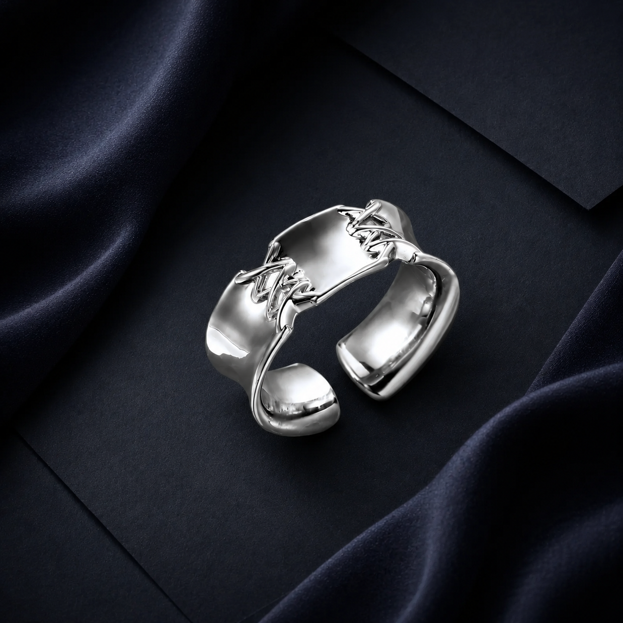 Chain Bridge Cuff Ring
