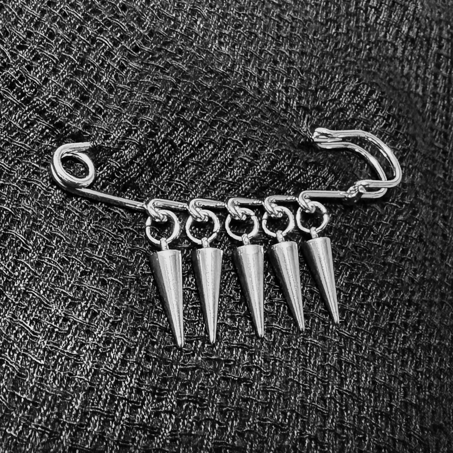 Spiked Safety Pin Brooch