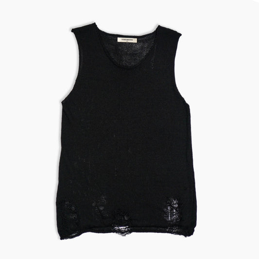 Distressed Open Weave Tank