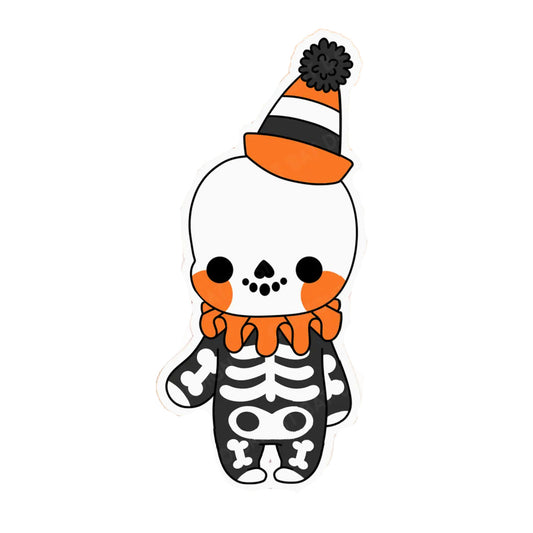 Vintage Halloween Skeleton Vinyl Sticker