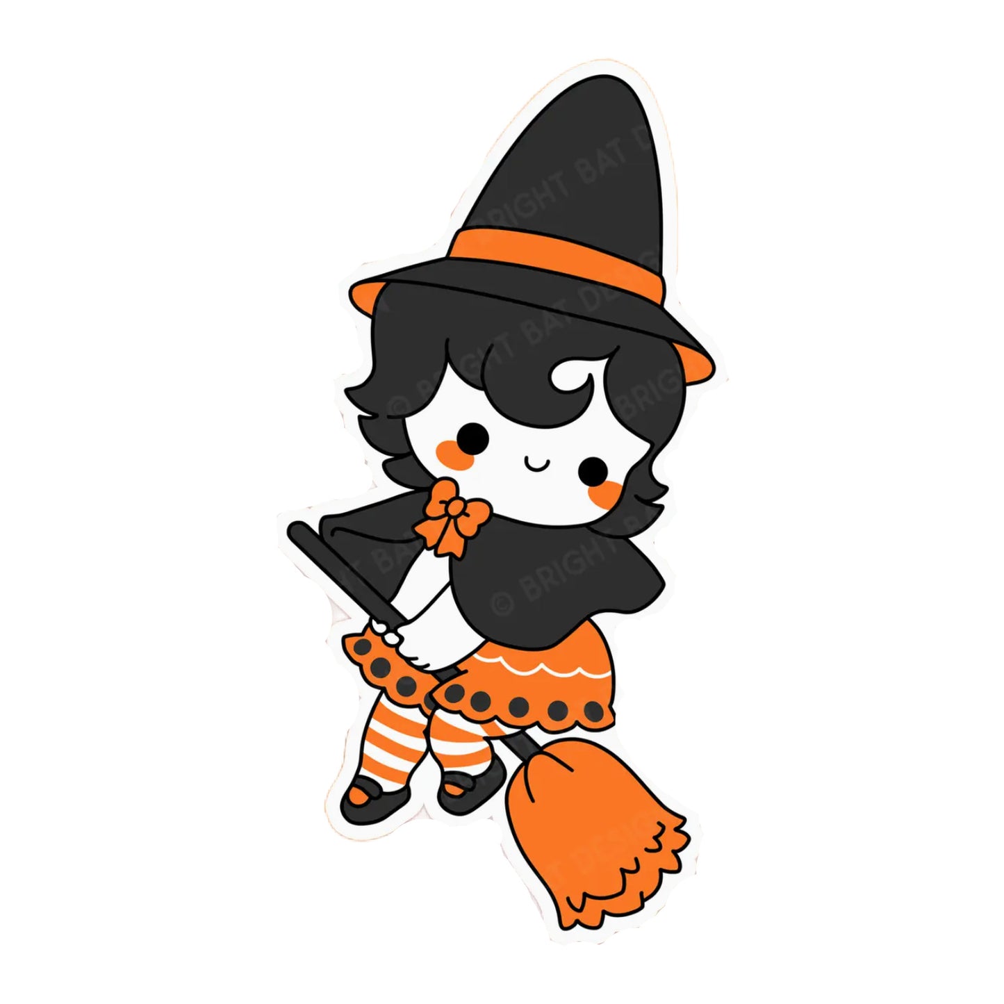 Vintage Halloween Witch Vinyl Sticker