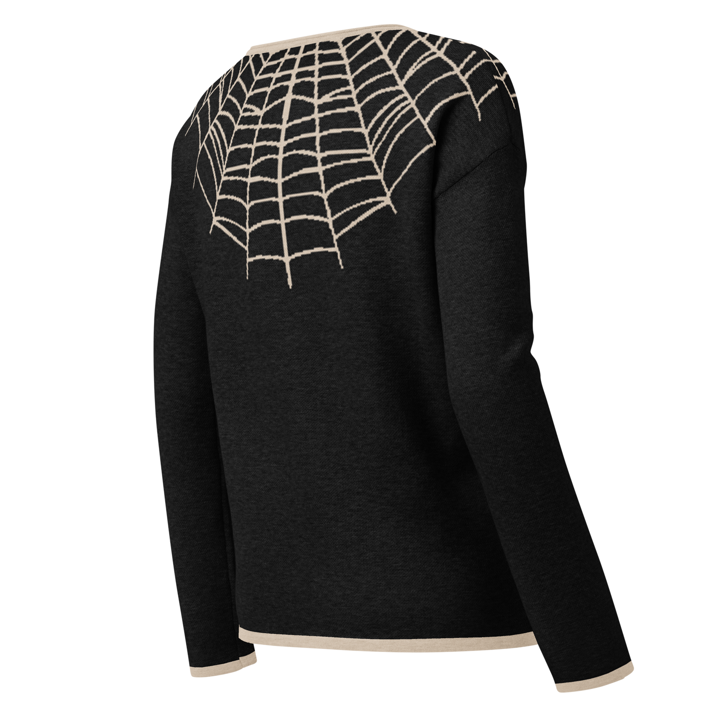 Glamour Ghoul Spiderweb straight bottom knitted sweater