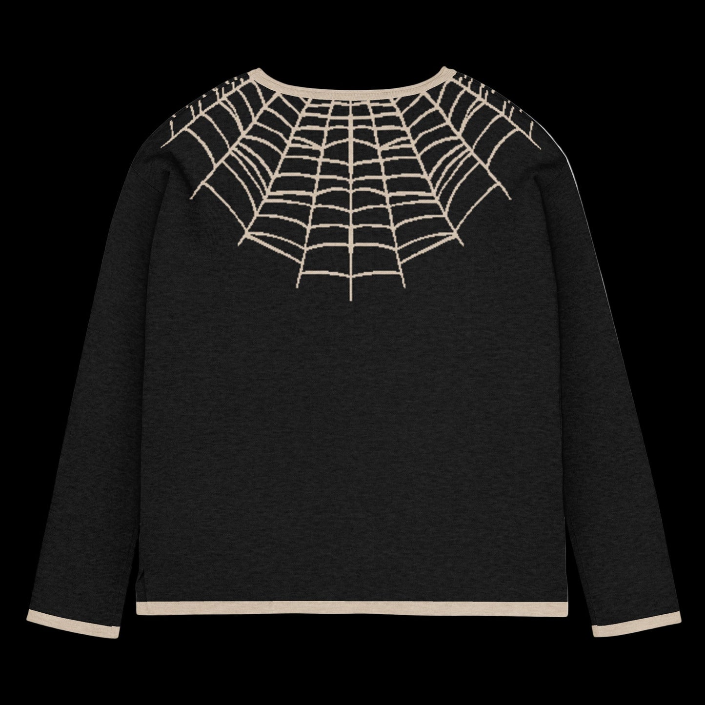 Glamour Ghoul Spiderweb straight bottom knitted sweater