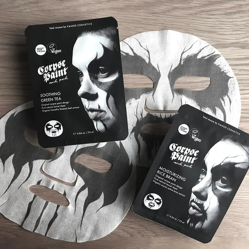 Masque facial à la peinture cadavre au son de riz 