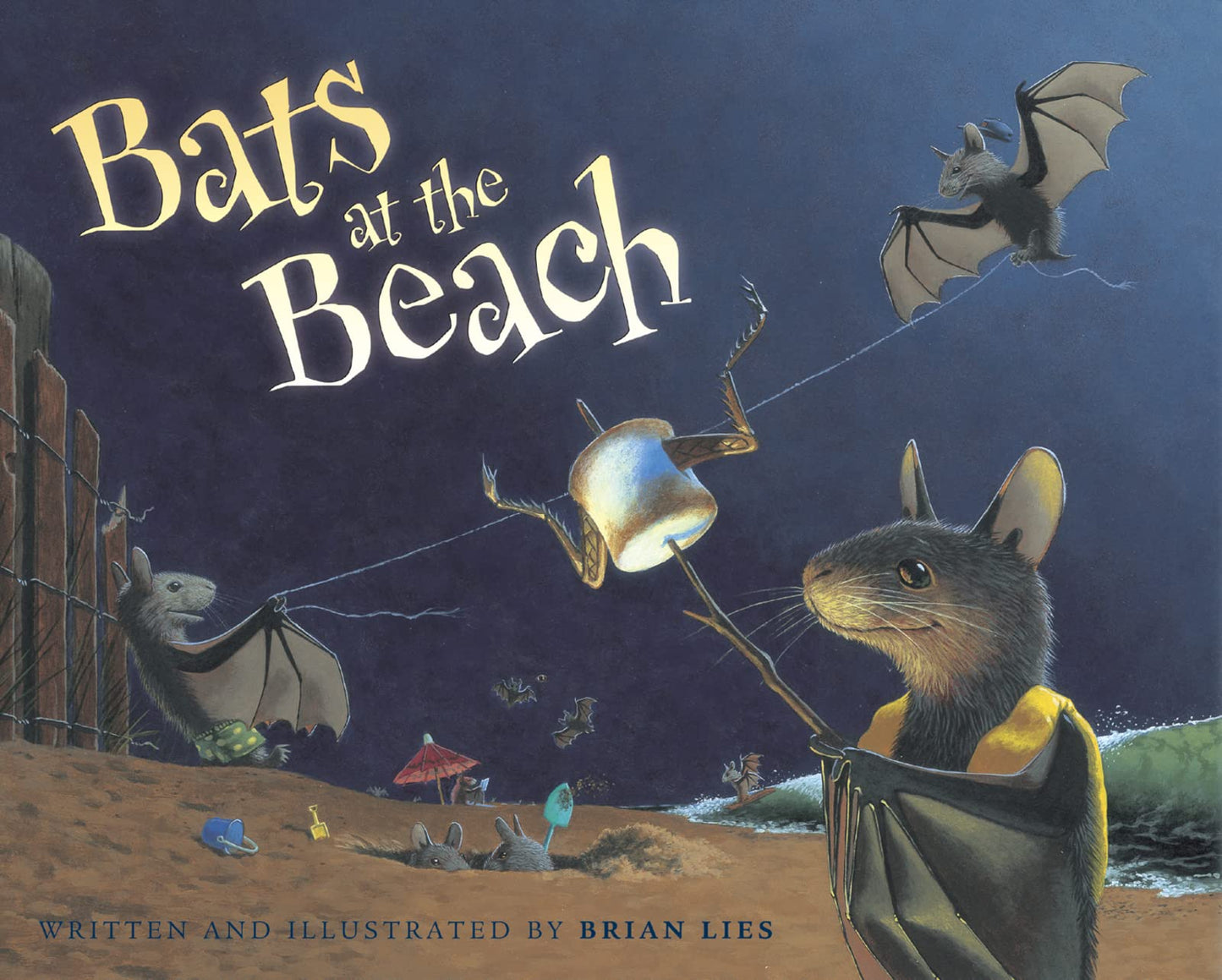 Livre sur les chauves-souris à la plage 