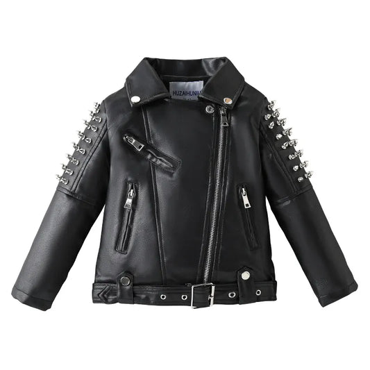 Joey Spiked Pleather Jacket (Size 9-10 Years Only Left)