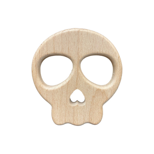 Mordedor de madera con calavera